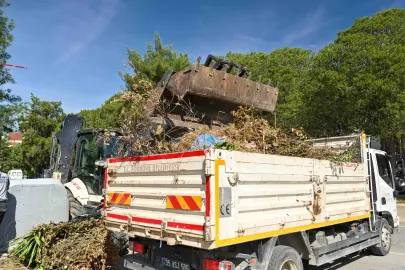 Bornova’da yaz öncesi kuru otlar temizlendi