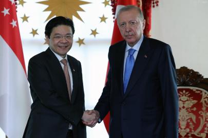 Cumhurbaşkanı Erdoğan, Singapur Başbakanı Wong'u resmi törenle karşıladı